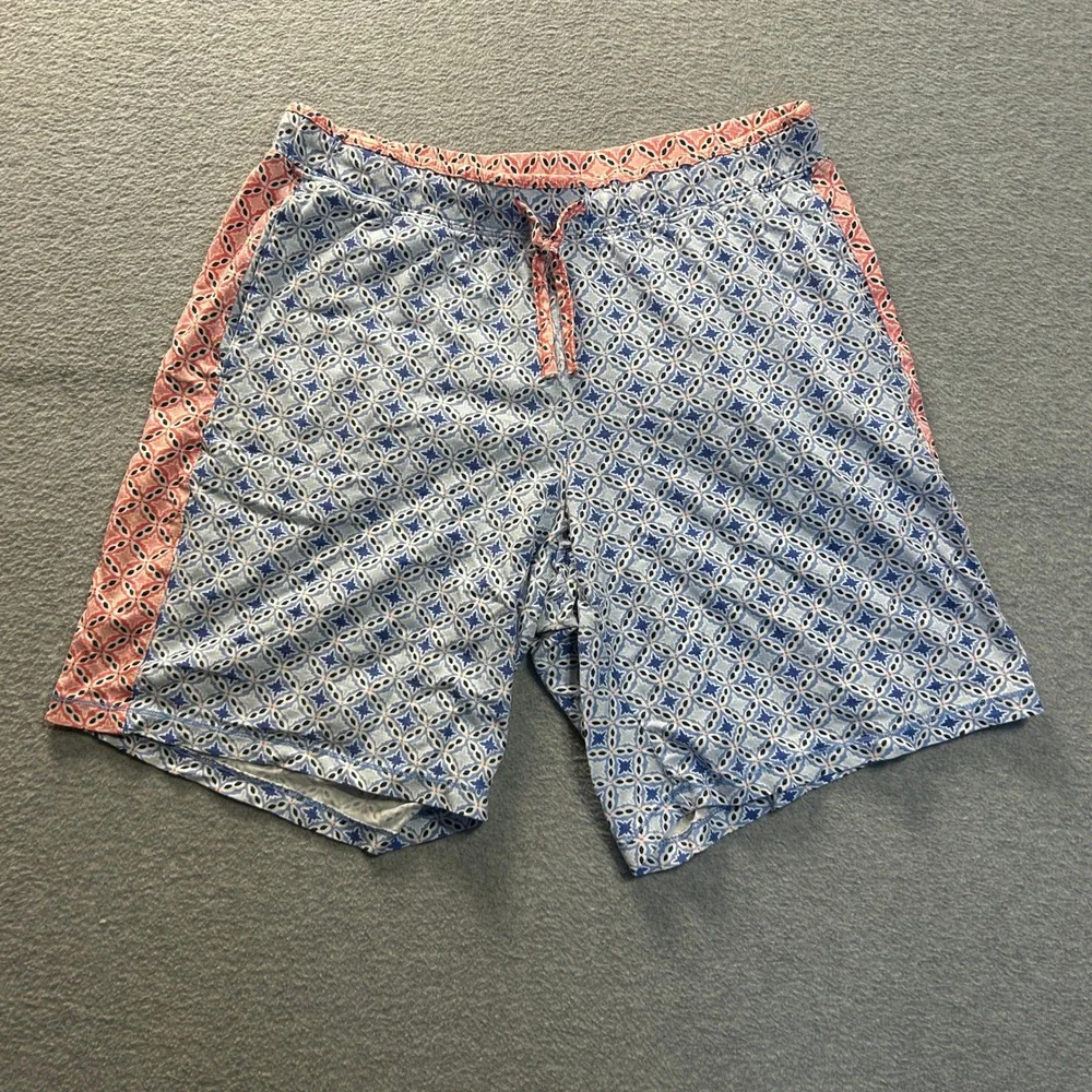 Jockey Sleep Lounge Shorts Womens‎ Small Blue Geometric Print Drawstring   Comfy